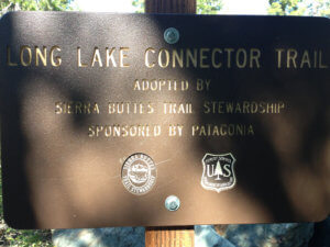 Long Lake trail sign