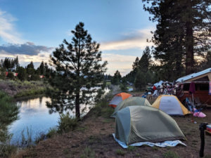 Riverside camping