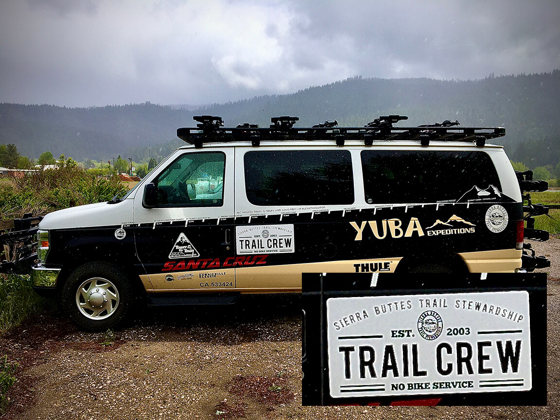 Yuba Expeditions van converted to a Trail Crew work van
