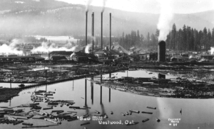 Old photo of lumber mill