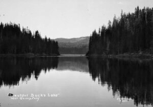 Eastman, Jervie Henry. “Beautiful Buck’s Lake” near Quincy, Calif. UC Davis. General Library. 1937