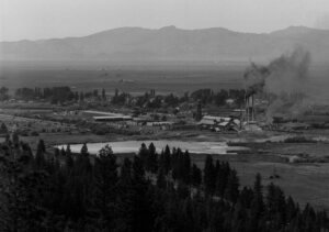 Old photo of a sawmill operation in Loyalton