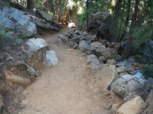 trail through rocks