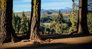 Mt. Lassen from the Sierra Crest near Jonesville.