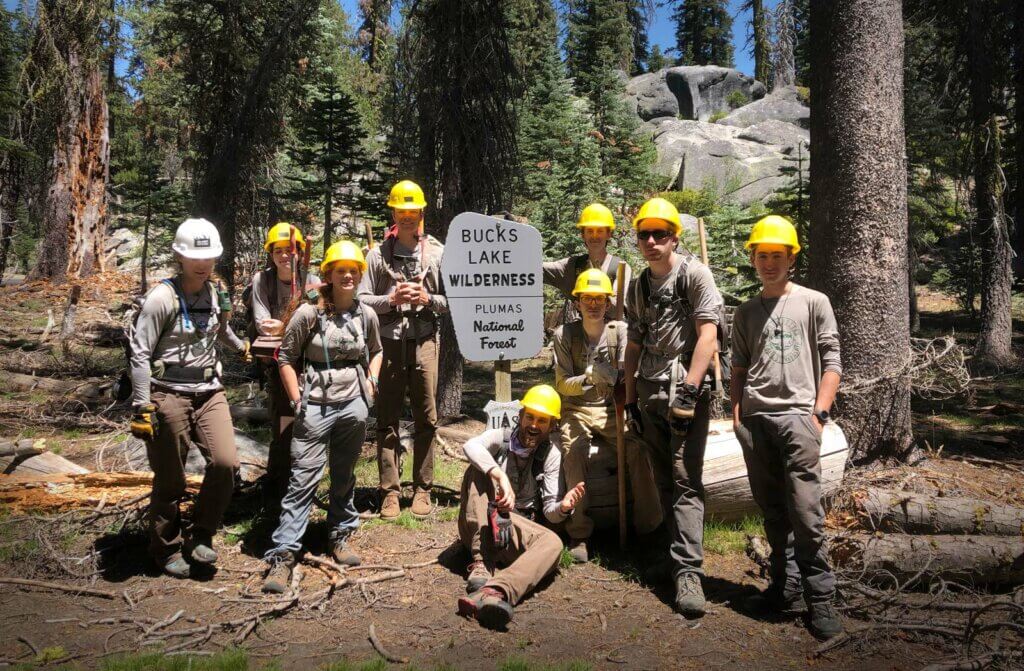 Youth Trail Crew group in Buck Lake WIlderness