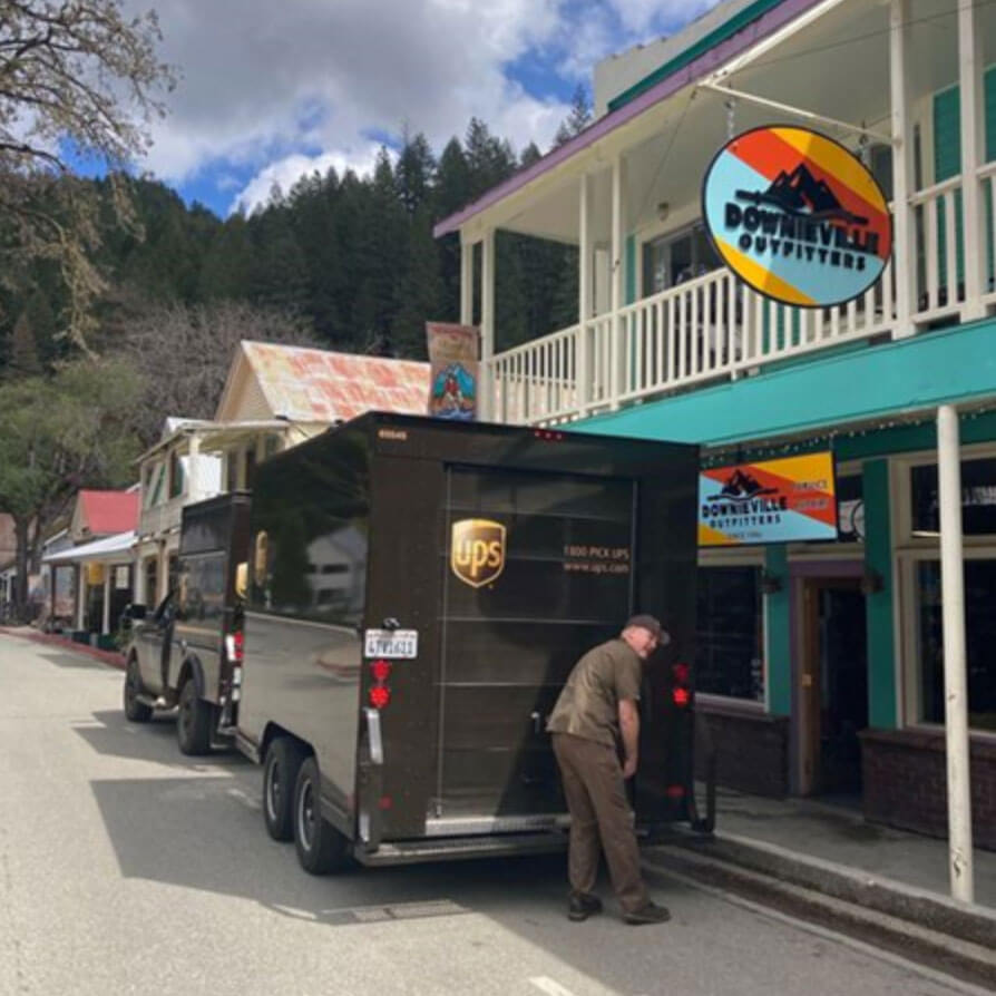 Delivery to Downieville Outfitters