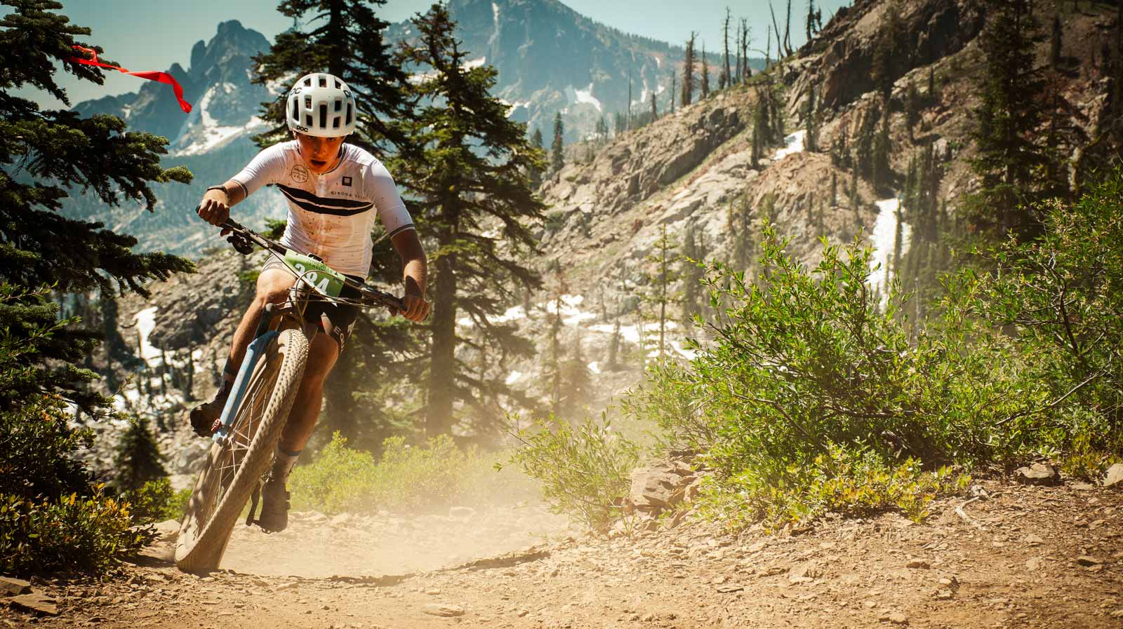 Downieville Classic young mountain bike racer on Sierra Crest