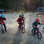 Kids racing pixie bikes