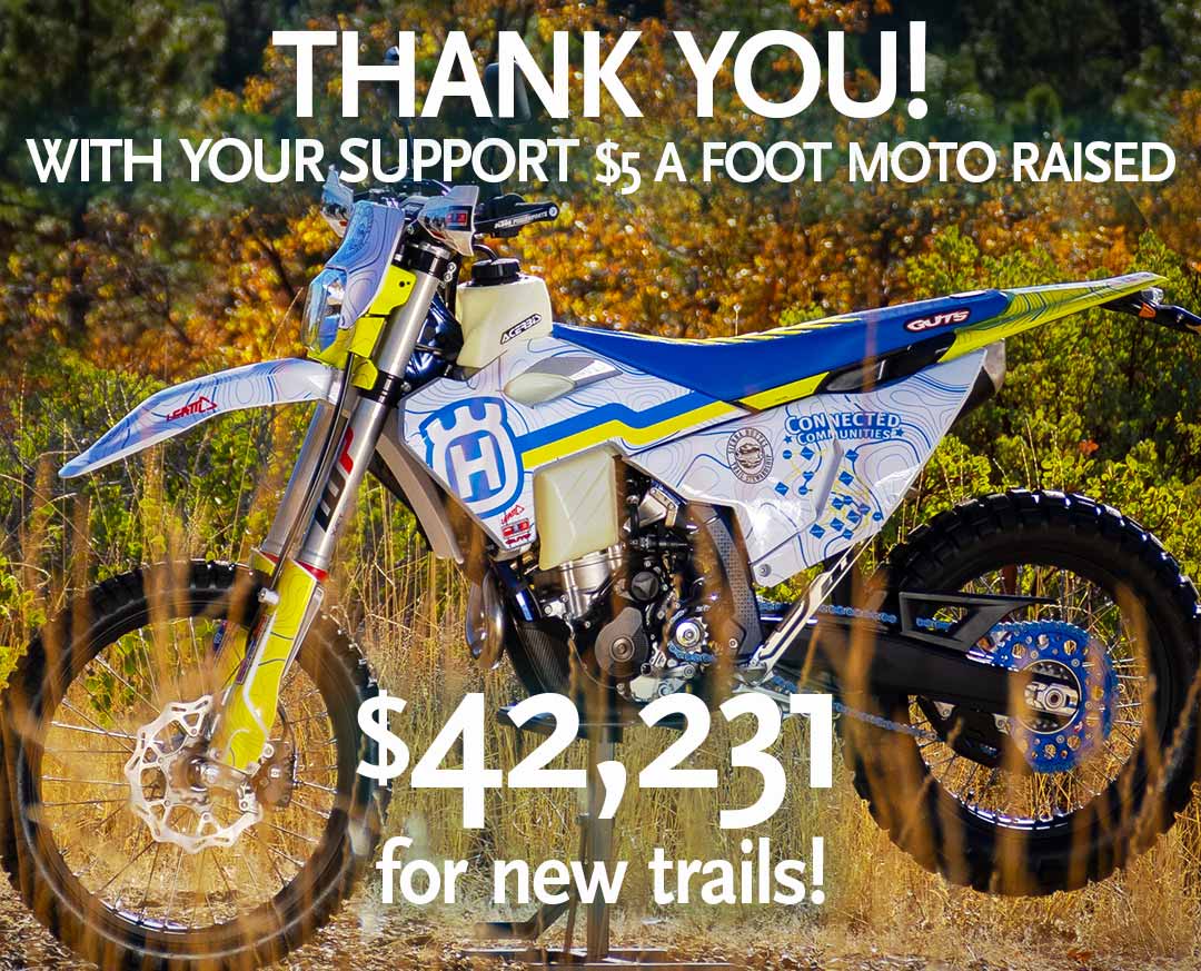 Thank you! With your support, we raised $42,231 for new trails!