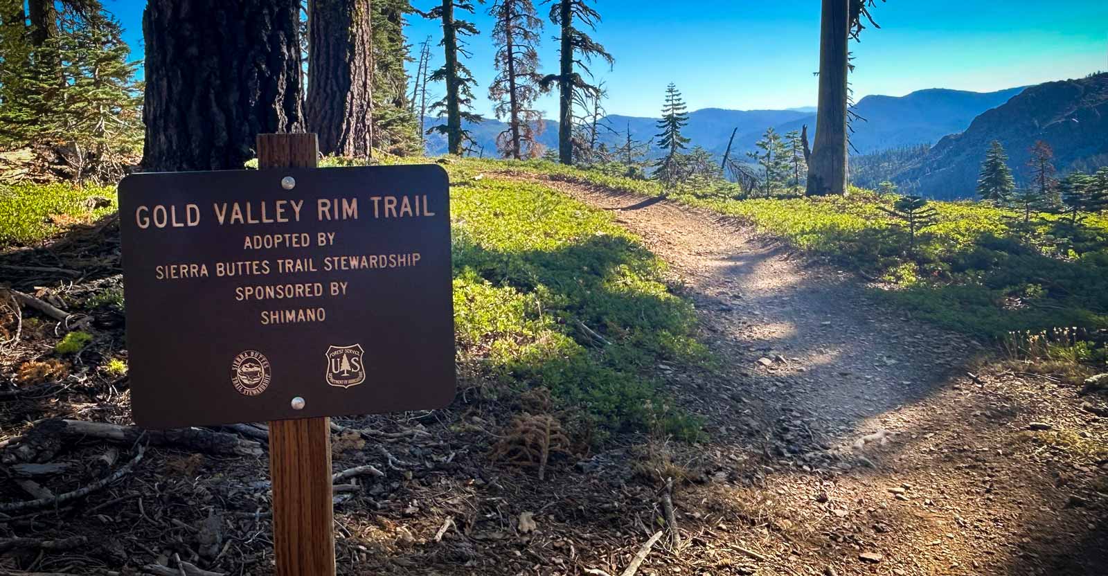 Adopt a Trail Gold Valley Rim Trail sign